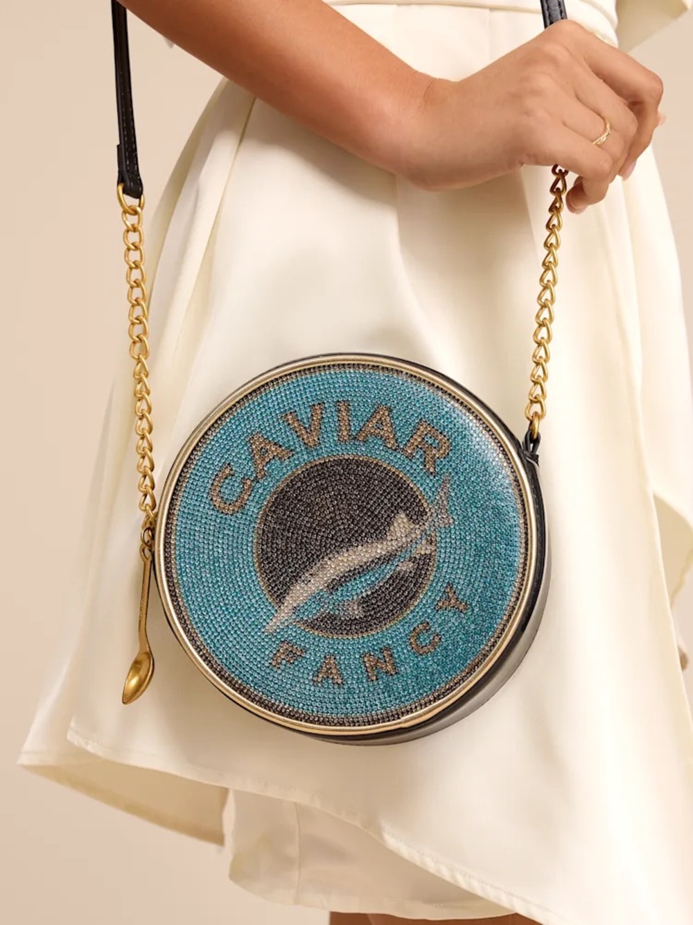 Betsey Johnson KITSCH CAVIAR CROSSBODY BLUE new with tags NWT